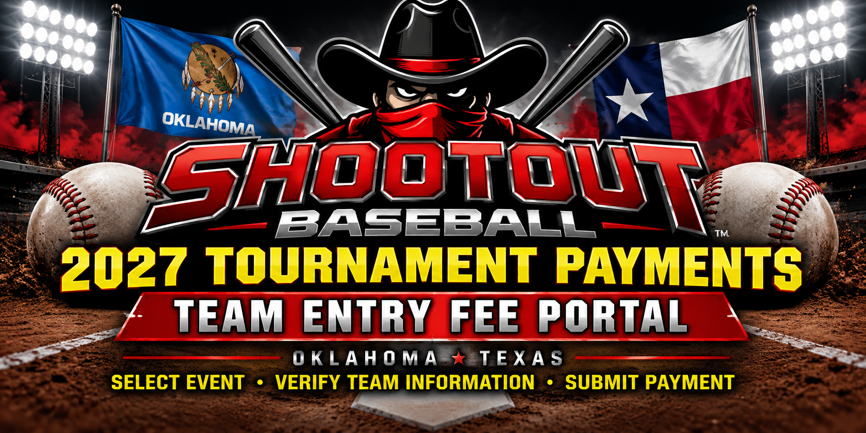 Shootout Baseball 2027 Tournament Payments Team Entry Fee Portal